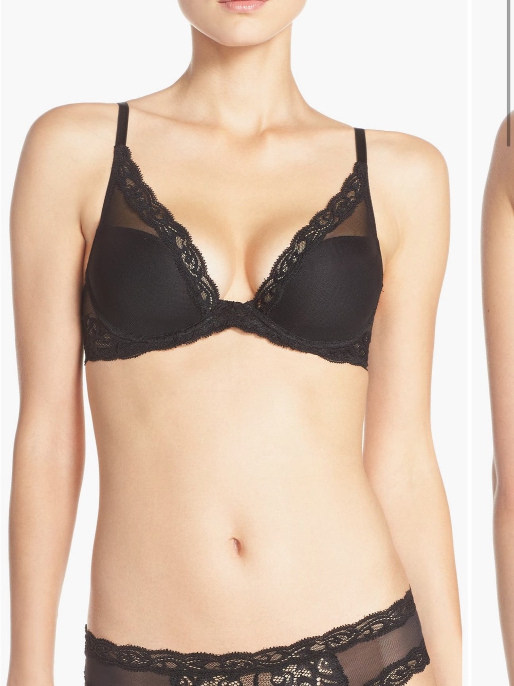 Natori feathers contour plunge bra